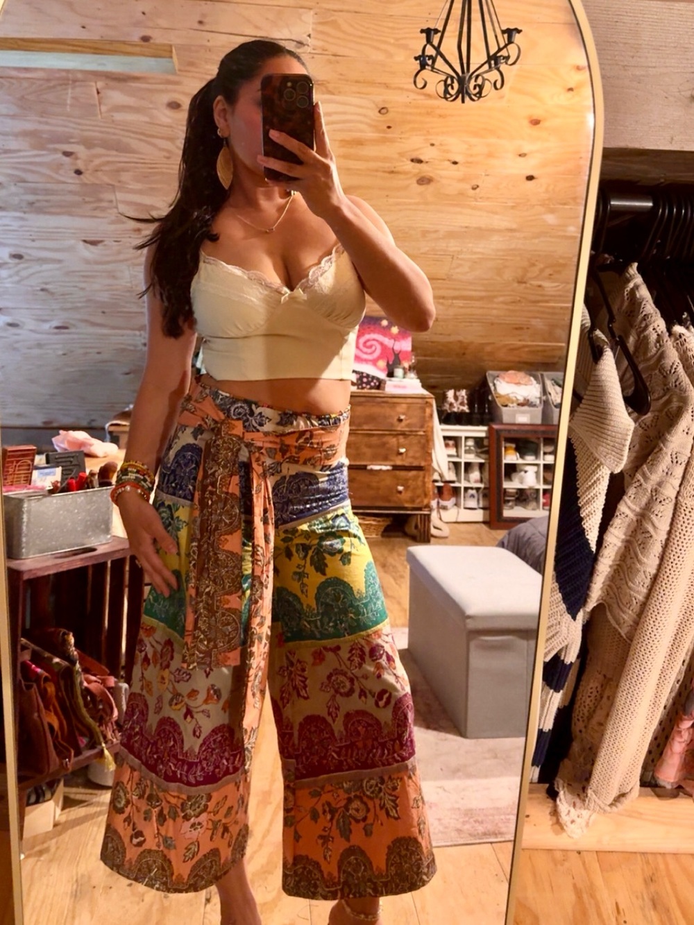 Cider Butter Yellow Satin-like Lace Bustier Crop Top